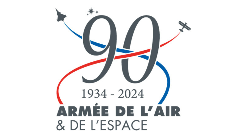 Logo des 90 ans de l'armée de l'Air et de l'Espace
