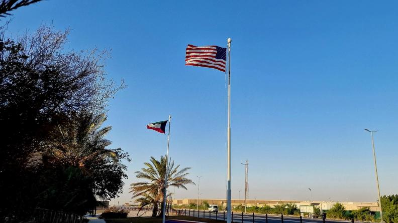 Aperçu d'une base américaine au Koweit 
