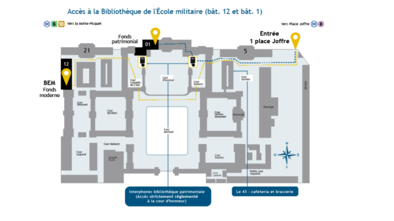Plan d'accès Bibliothèque de l'École militaire