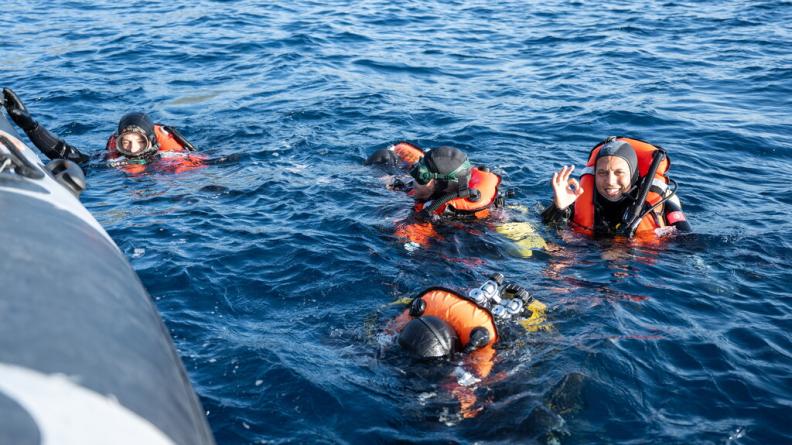 Coopération entre plongeurs démineurs français et tunisiens lors de l’exercice HIPPOCAMPE 23