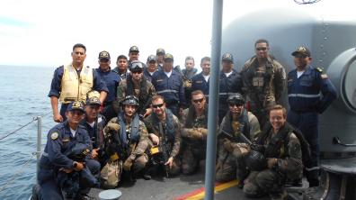 Entrainement PASSION 23, entre la FS Germinal et les marines colombienne et équatorienne 