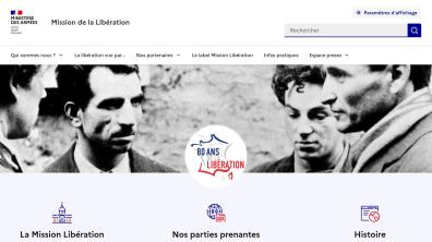 Capture d'écran du site Mission Libération