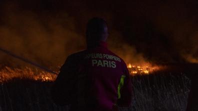DAMAN : intervention du Détachement de la brigade de sapeurs-pompiers de Paris (DSPP) sur un incendi