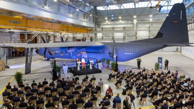Inauguration des nouveaux bâtiments de l'escadron de transport binational C130J