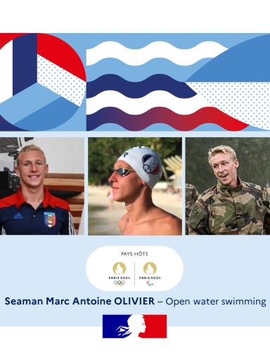 Seaman Marc Antoine Olivier, open water swimming