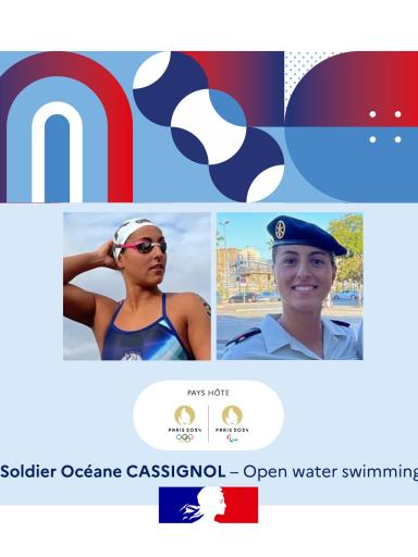Soldier Oceane Cassignol, open water swimming